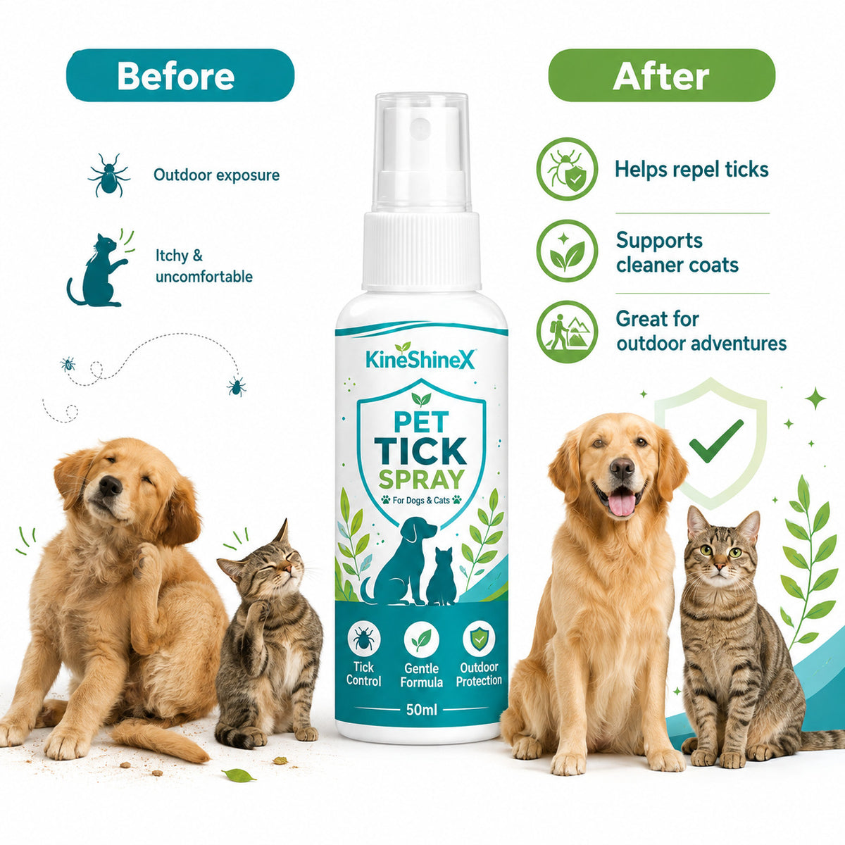 🥳2026 HOT SALE🥳💞50K+ SOLD!🦮🐱Pet Tick & Parasite Repellent Spray — Keep Your Dogs & Cats Free from Discomfort