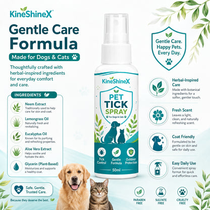 🥳2026 HOT SALE🥳💞50K+ SOLD!🦮🐱Pet Tick & Parasite Repellent Spray — Keep Your Dogs & Cats Free from Discomfort